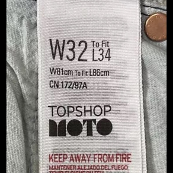 TOP SHOP MOM HIGH WAISTED JEAN. Size: W 32 L 34 - Picture 6 of 6